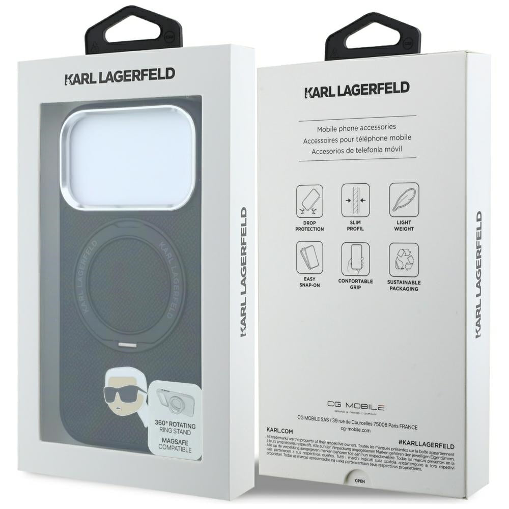 Husa de protectie Karl Lagerfeld compatibil cu iPhone 18 Pro Max / iPhone 17 Pro Max, Negru