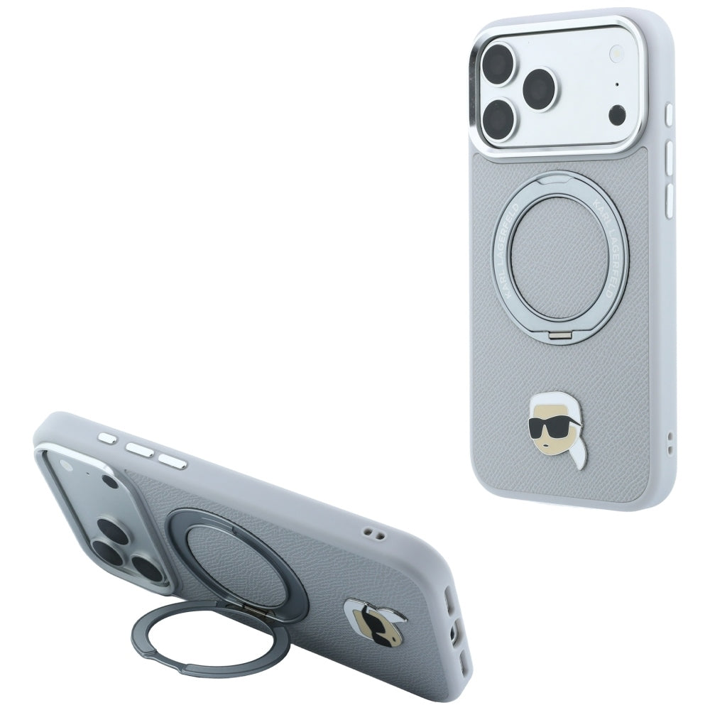 Husa de protectie Karl Lagerfeld compatibil cu iPhone 18 Pro Max / iPhone 17 Pro Max, Gri