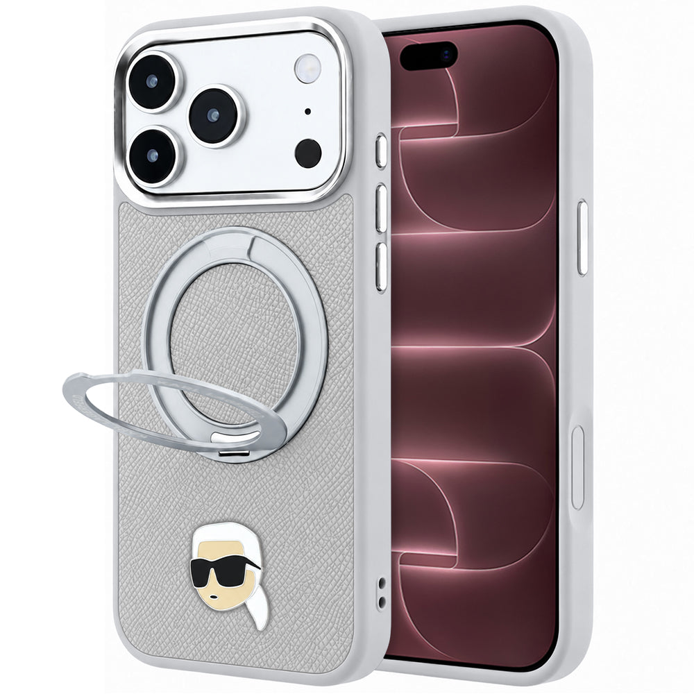 Husa de protectie Karl Lagerfeld compatibil cu iPhone 18 Pro Max / iPhone 17 Pro Max, Gri