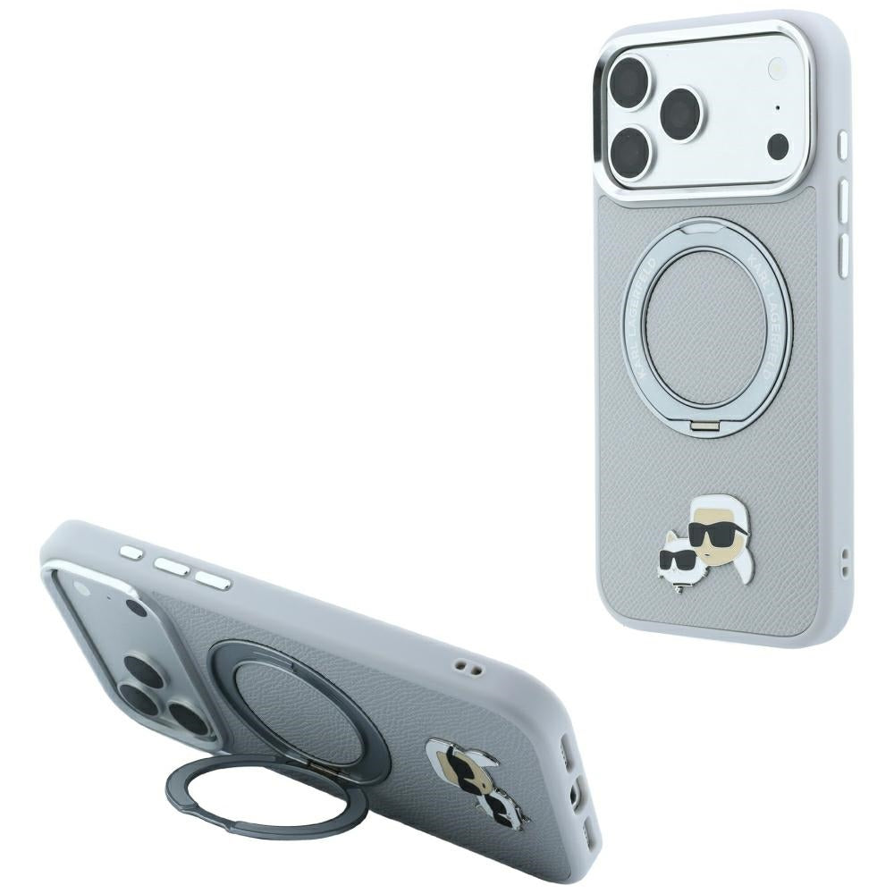 Husa de protectie Karl Lagerfeld compatibil cu iPhone 18 Pro / iPhone 17 Pro, Gri