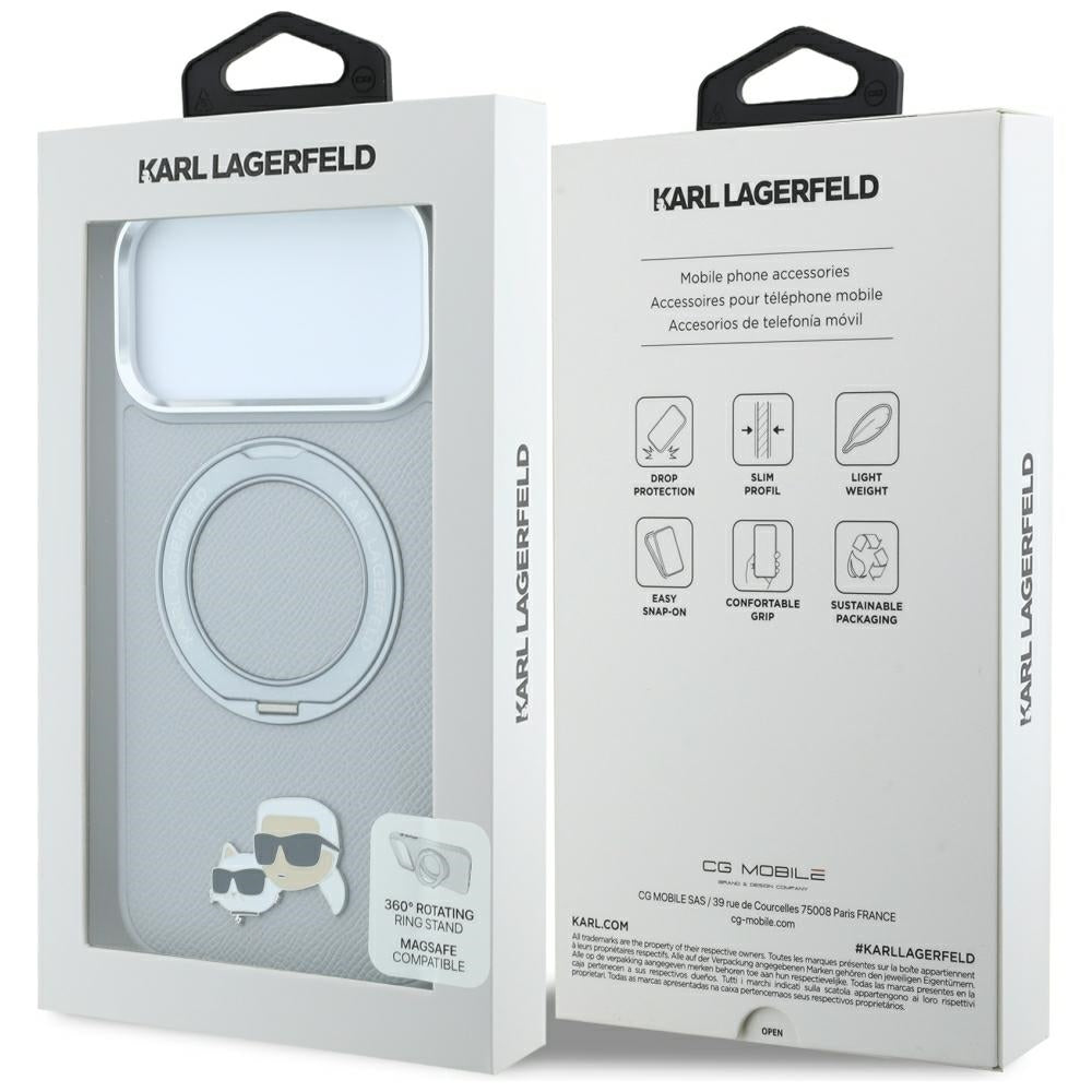 Husa de protectie Karl Lagerfeld compatibil cu iPhone 18 Pro / iPhone 17 Pro, Gri