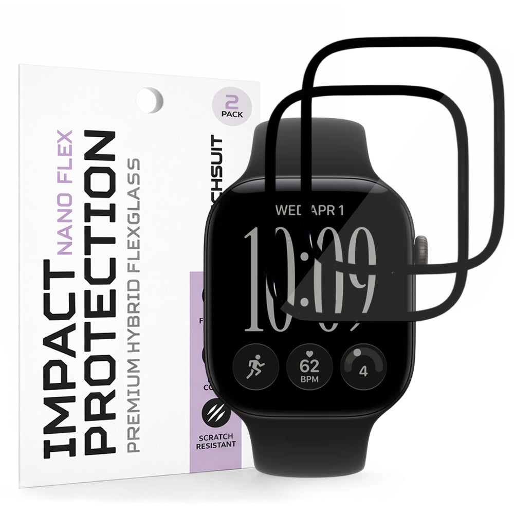 Folie de protectie smartwatch Techsuit compatibil cu Apple Watch 12 46mm, Negru
