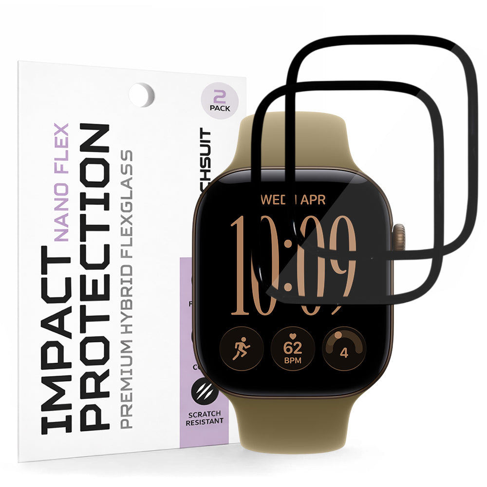 Folie de protectie smartwatch Techsuit compatibil cu Apple Watch 12 42mm, Negru