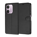 Husa de protectie Techsuit Leather Folio compatibil cu Xiaomi Redmi 17C 5G, Negru