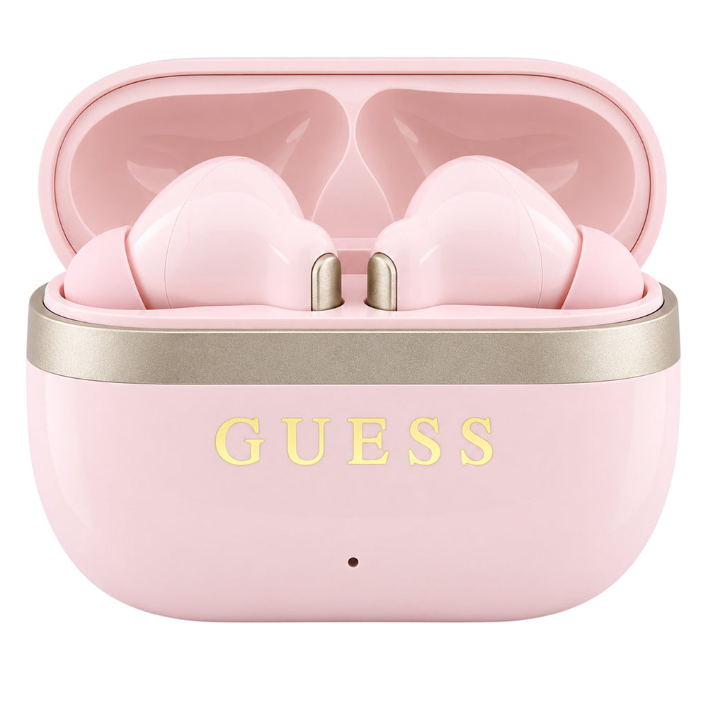 Casti In-ear, BT, TWS - Guess Glossy Gold Line Classic (GUTWSN2HGGSP) - Pink