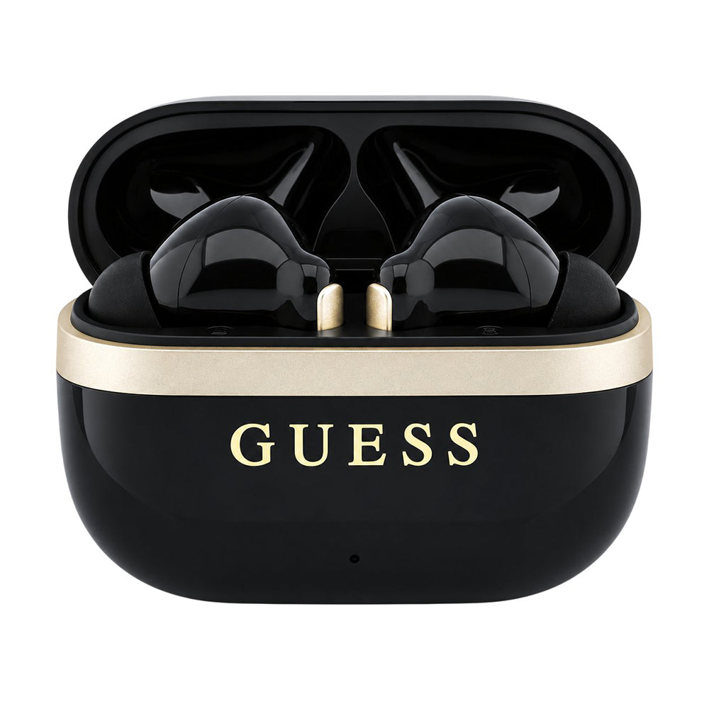 Casti In-ear, BT, TWS - Guess Glossy Gold Line Classic (GUTWSN2HGGSK) - Black