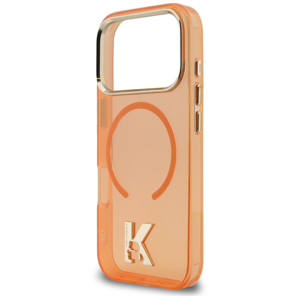 Husa de protectie Karl Lagerfeld compatibil cu iPhone 17 Pro / iPhone 18 Pro, Portocaliu