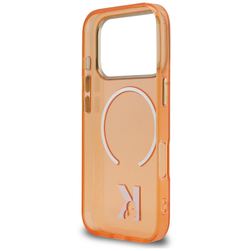 Husa de protectie Karl Lagerfeld compatibil cu iPhone 17 Pro / iPhone 18 Pro, Portocaliu