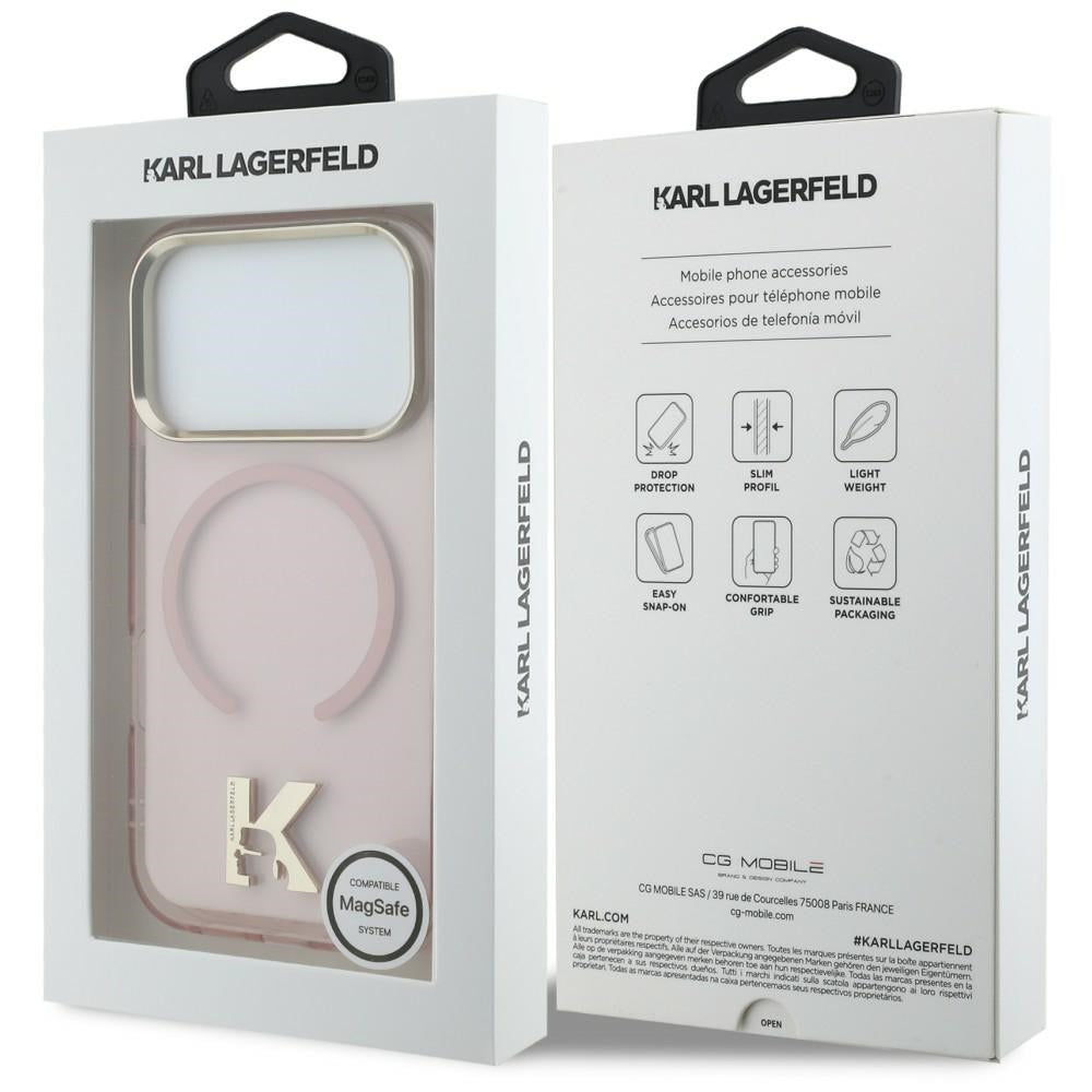 Husa de protectie Karl Lagerfeld compatibil cu iPhone 18 Pro / iPhone 17 Pro, Roz