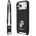 Husa de protectie Karl Lagerfeld Saffiano compatibil cu iPhone 18 Pro / iPhone 17 Pro, Negru