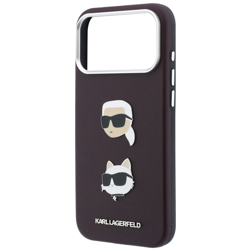 Husa de protectie Karl Lagerfeld Saffiano compatibil cu iPhone 18 Pro / iPhone 17 Pro, Bordo