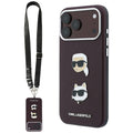 Husa de protectie Karl Lagerfeld Saffiano compatibil cu iPhone 18 Pro / iPhone 17 Pro, Bordo