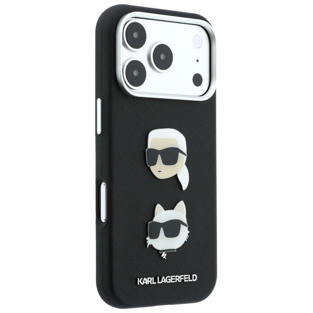 Husa de protectie Karl Lagerfeld Saffiano compatibil cu iPhone 18 Pro / iPhone 17 Pro, Negru