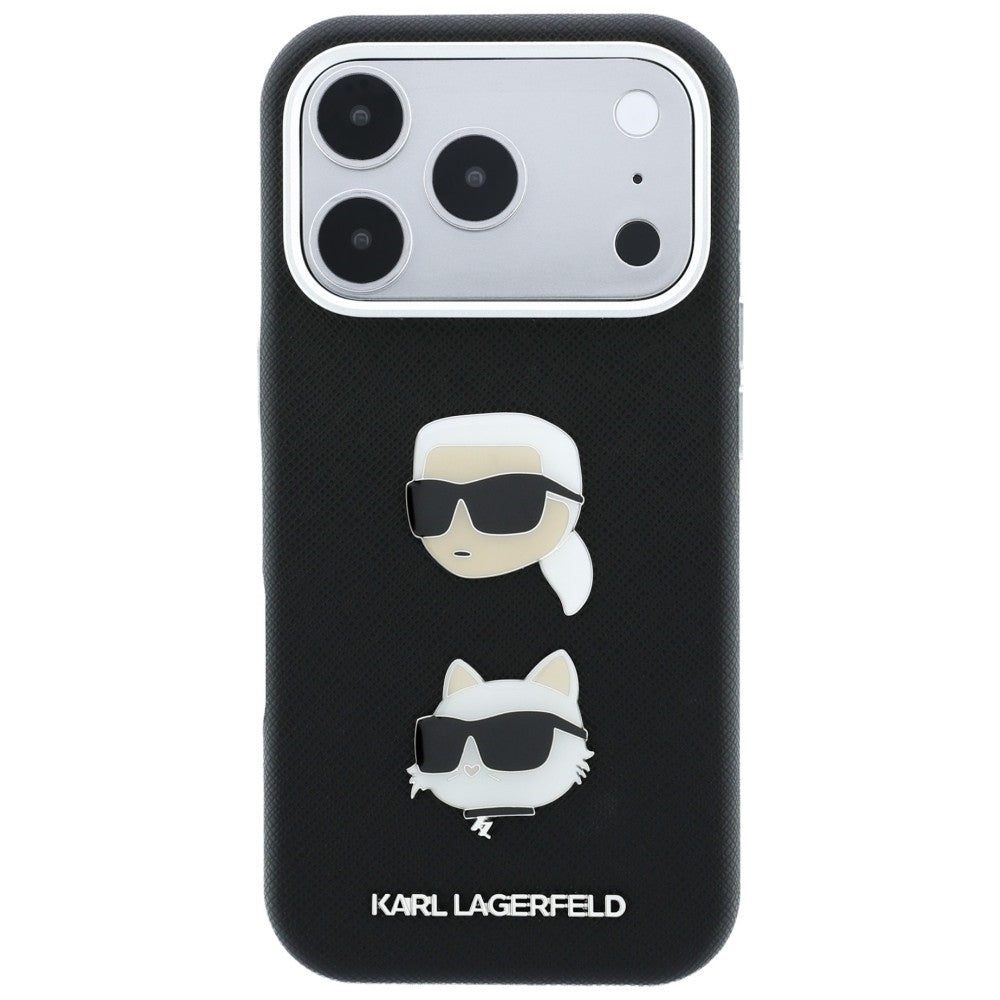 Husa de protectie Karl Lagerfeld Saffiano compatibil cu iPhone 18 Pro / iPhone 17 Pro, Negru