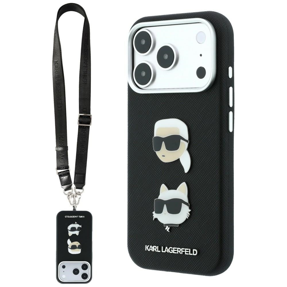 Husa de protectie Karl Lagerfeld Saffiano compatibil cu iPhone 18 Pro Max / iPhone 17 Pro Max, Negru