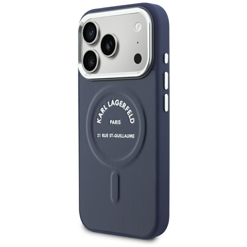 Husa de protectie Karl Lagerfeld compatibil cu iPhone 18 Pro / iPhone 17 Pro, Albastru