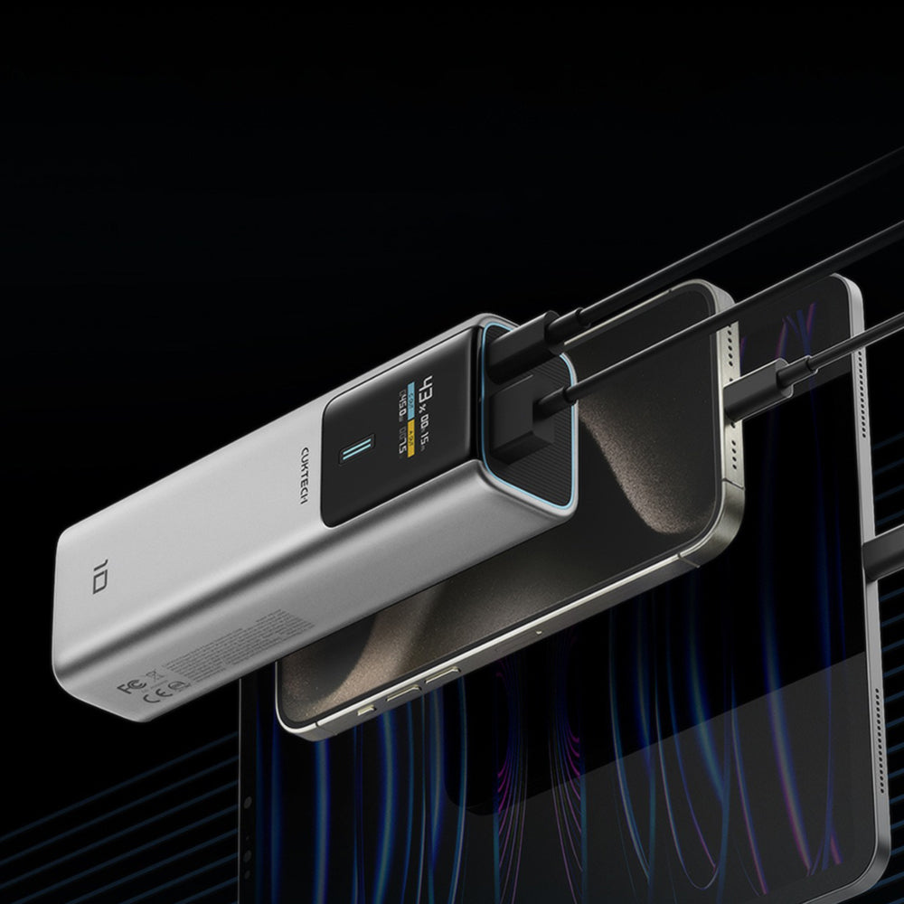 Baterie externa Cuktech CKPB100PGLBL, 10000mAh, USB / USB-C, 150W, Gri
