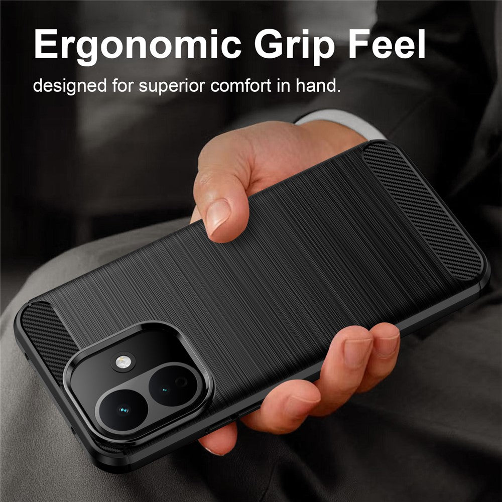 Husa de protectie Techsuit Carbon Silicone compatibil cu Xiaomi Redmi 17C 5G, Albastru