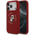 Husa de protectie Karl Lagerfeld compatibil cu iPhone 17 Pro / iPhone 18 Pro, Roșu