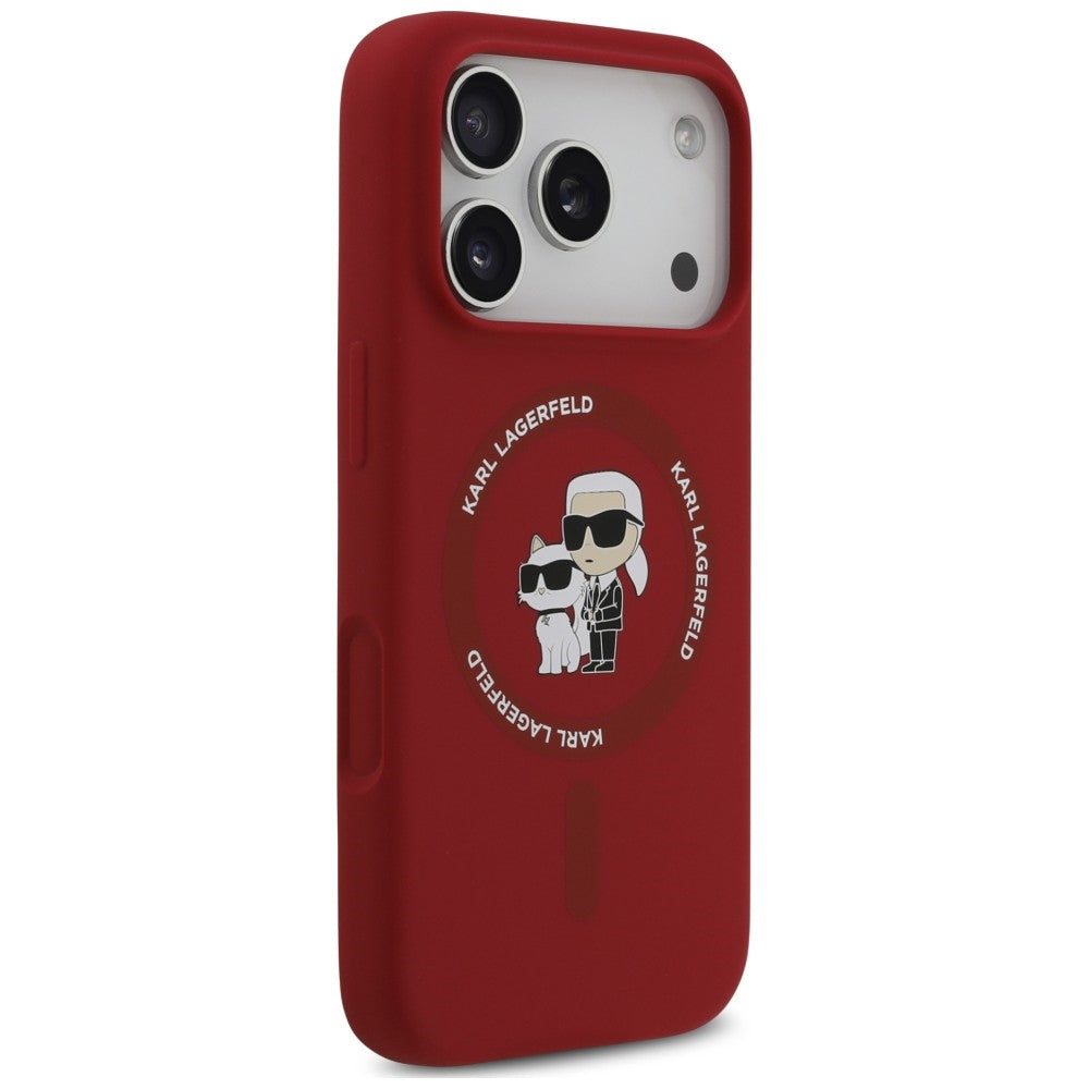 Husa de protectie Karl Lagerfeld compatibil cu iPhone 17 Pro / iPhone 18 Pro, Roșu