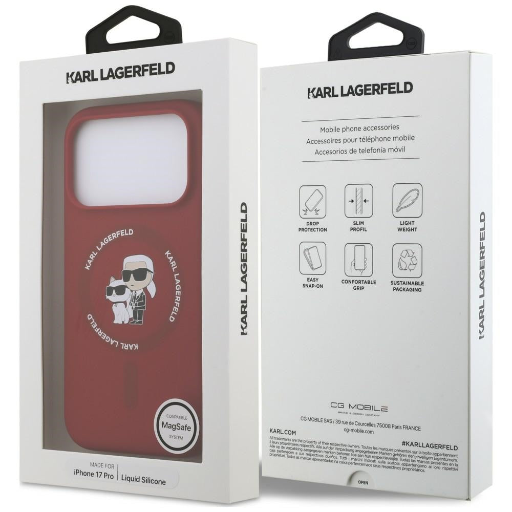 Husa de protectie Karl Lagerfeld compatibil cu iPhone 17 Pro / iPhone 18 Pro, Roșu