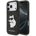Husa de protectie Karl Lagerfeld Saffiano Mono Patch compatibil cu iPhone 17 Pro / iPhone 18 Pro, Negru