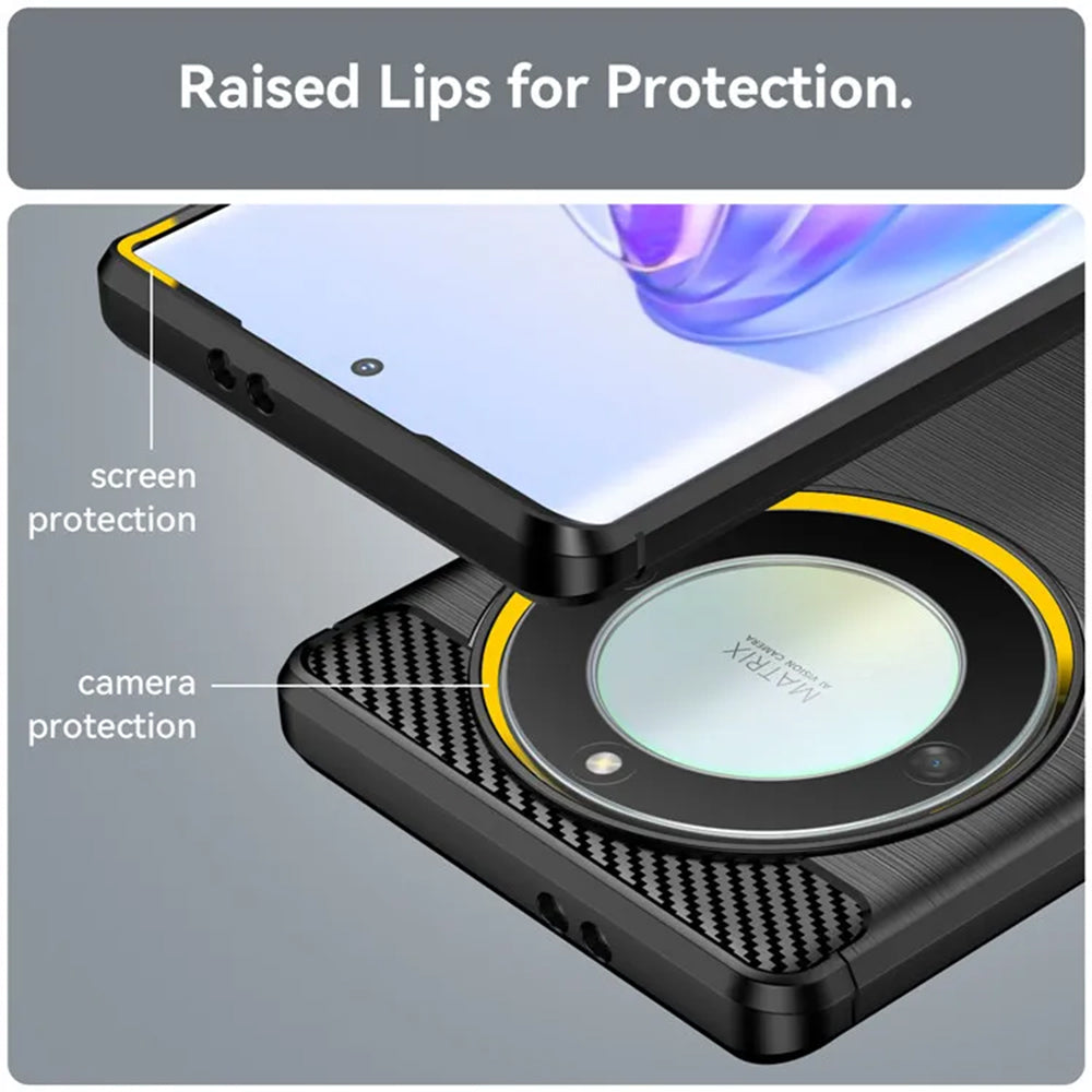 Techsuit - Carbon Silicone - Honor Magic5 Lite - Black