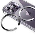 ESR - Adapter HaloLock (2 pack) - Compatible with MagSafe, Universal Phone Ring for Samsung, iPhone - Black/Silver