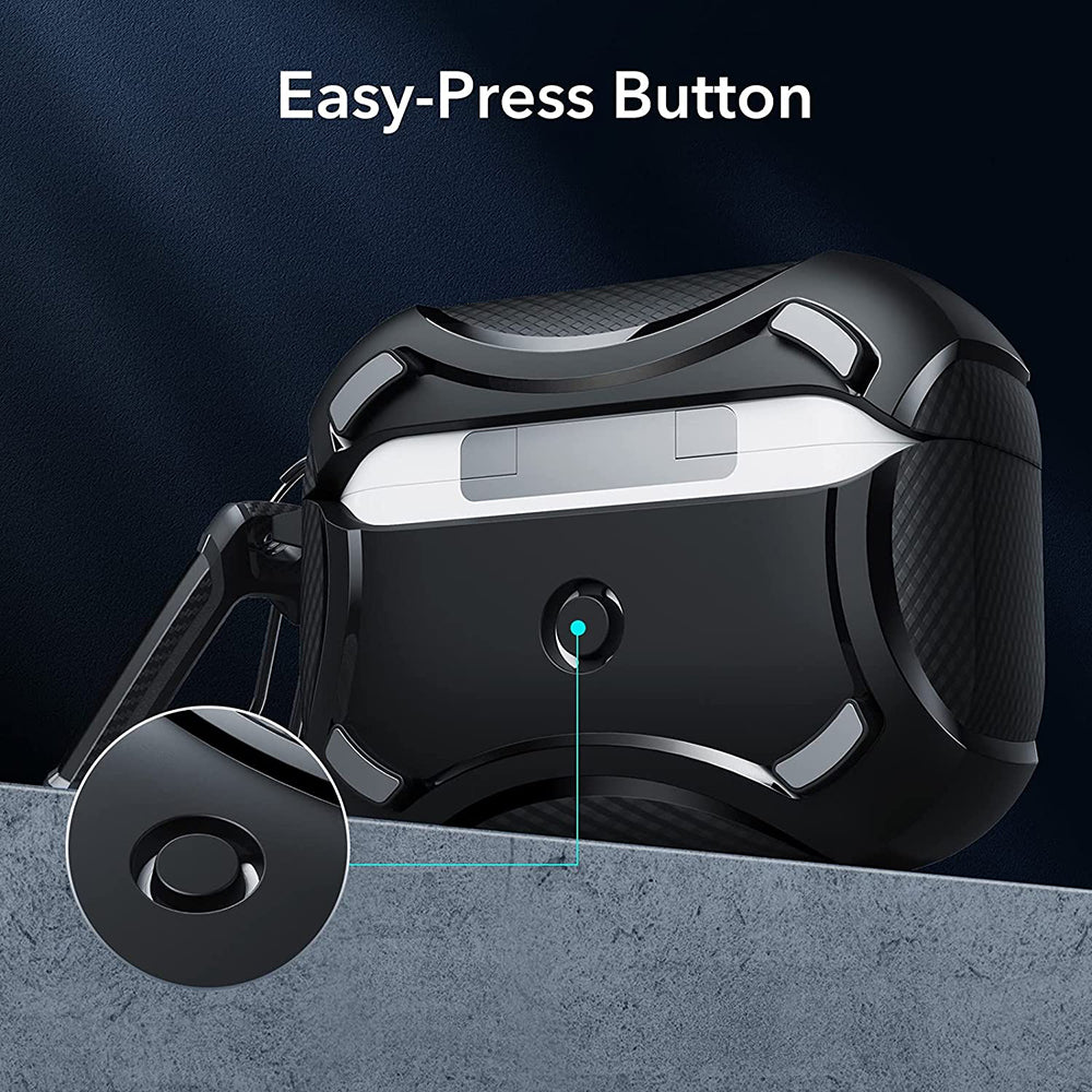 ESR - Cyber Armor Tough Case HaloLock - Apple AirPods Pro 1 / 2 - Black