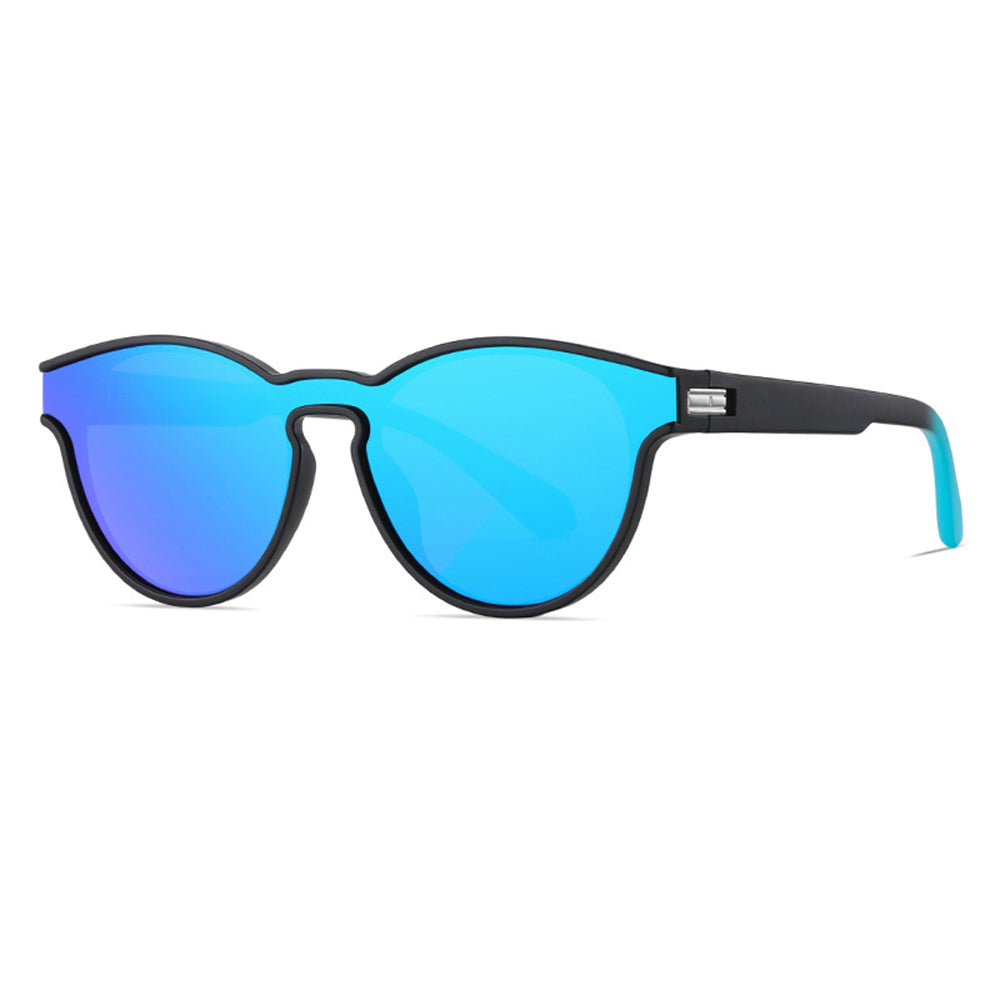 Techsuit - Sunglasses Polarised TR90 (TR7545) - UV Protection - Matte Black / Blue Green