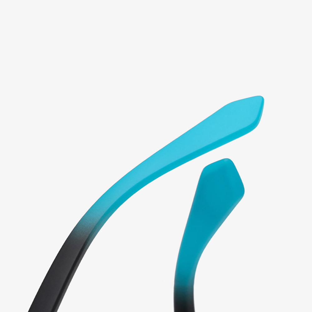 Techsuit - Sunglasses Polarised TR90 (TR7545) - UV Protection - Matte Black / Blue Green