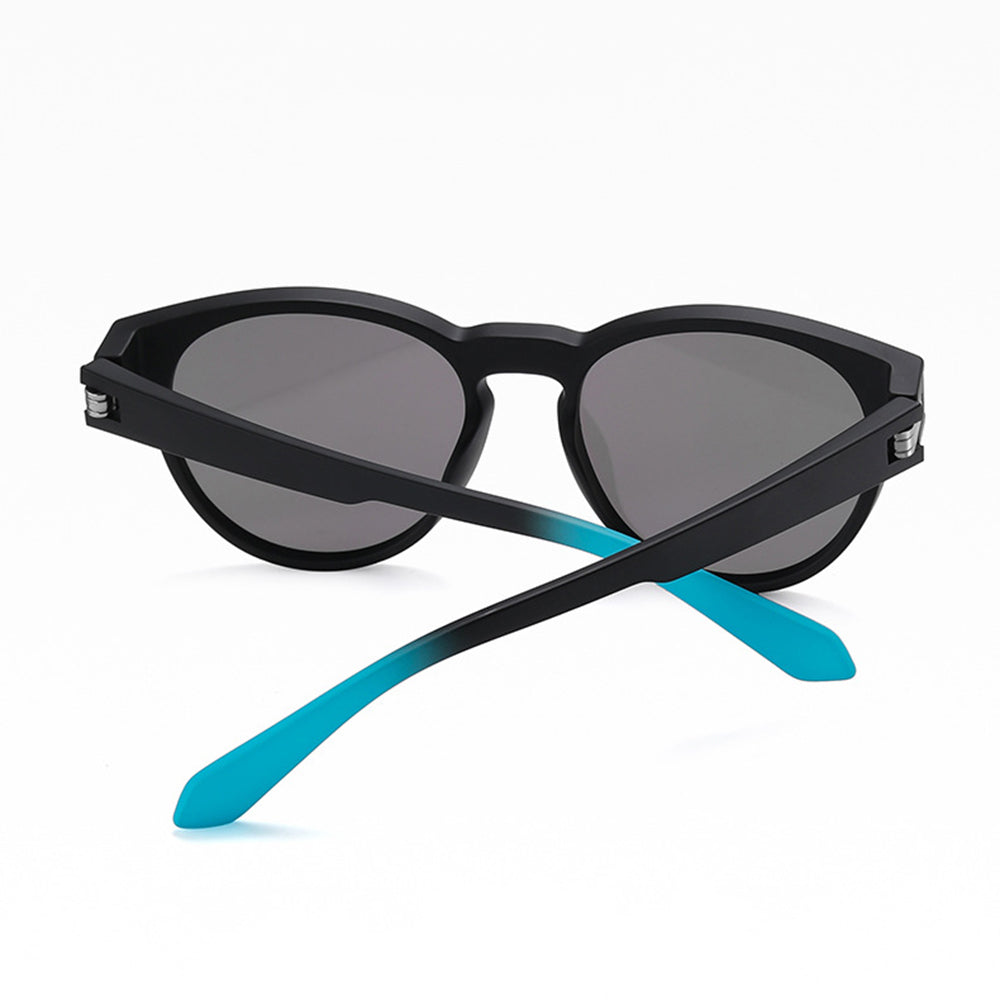 Techsuit - Sunglasses Polarised TR90 (TR7545) - UV Protection - Matte Black / Blue Green