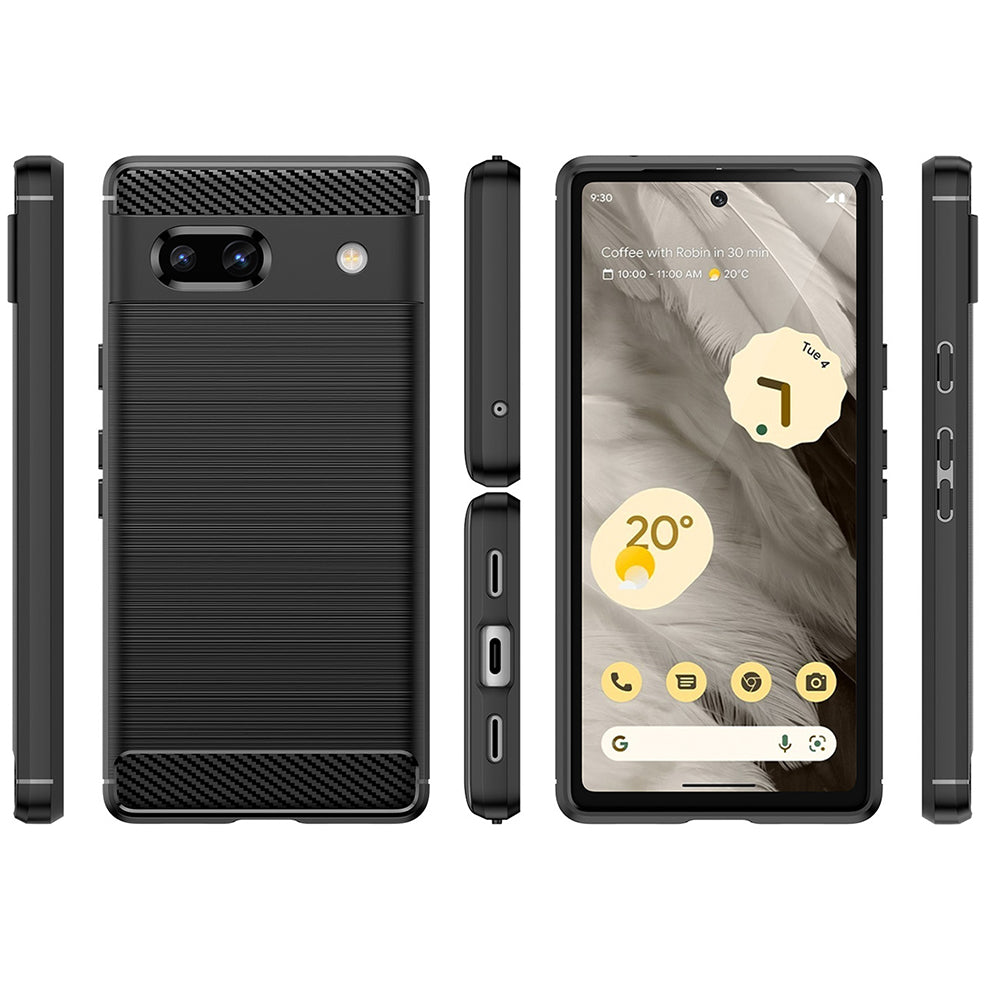 Techsuit - Carbon Silicone - Google Pixel 7a - Black