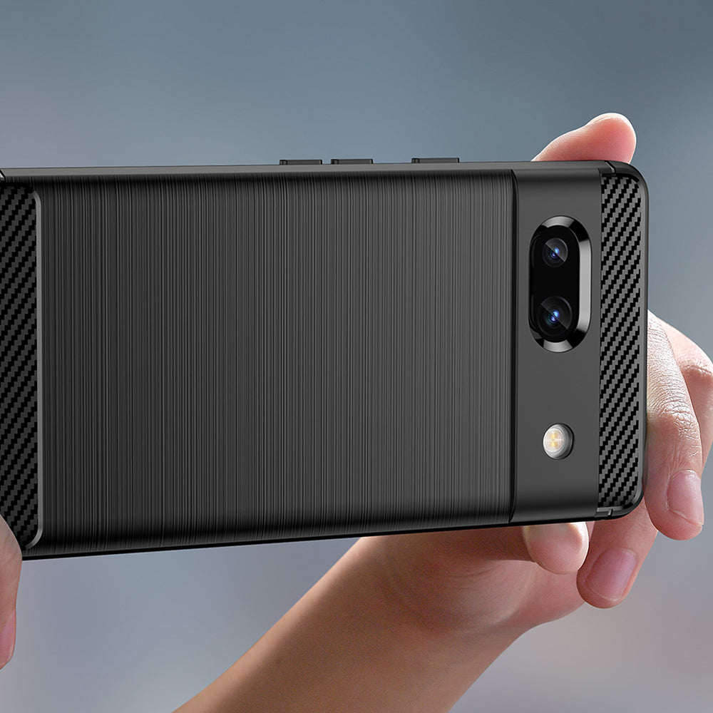 Techsuit - Carbon Silicone - Google Pixel 7a - Black