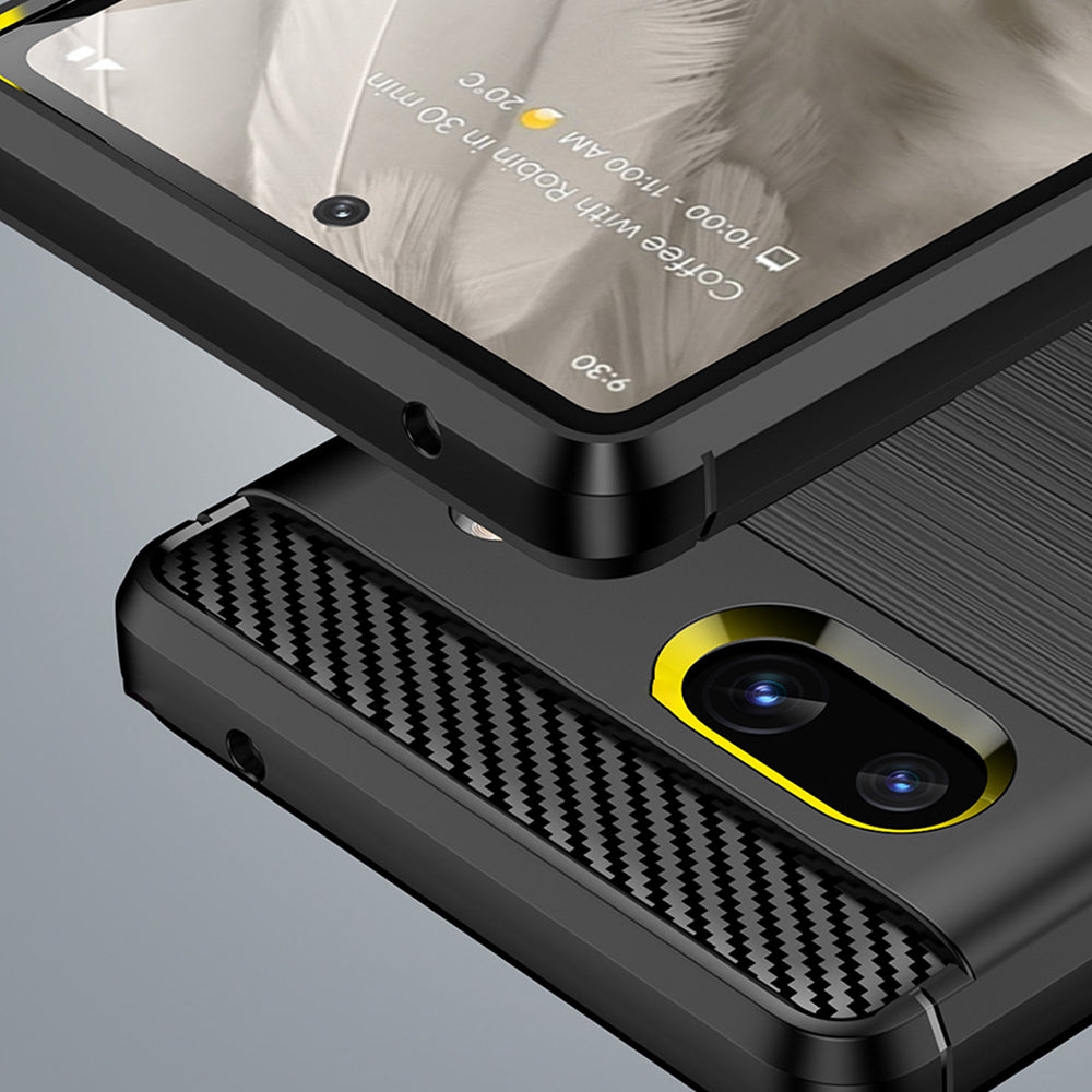Techsuit - Carbon Silicone - Google Pixel 7a - Black