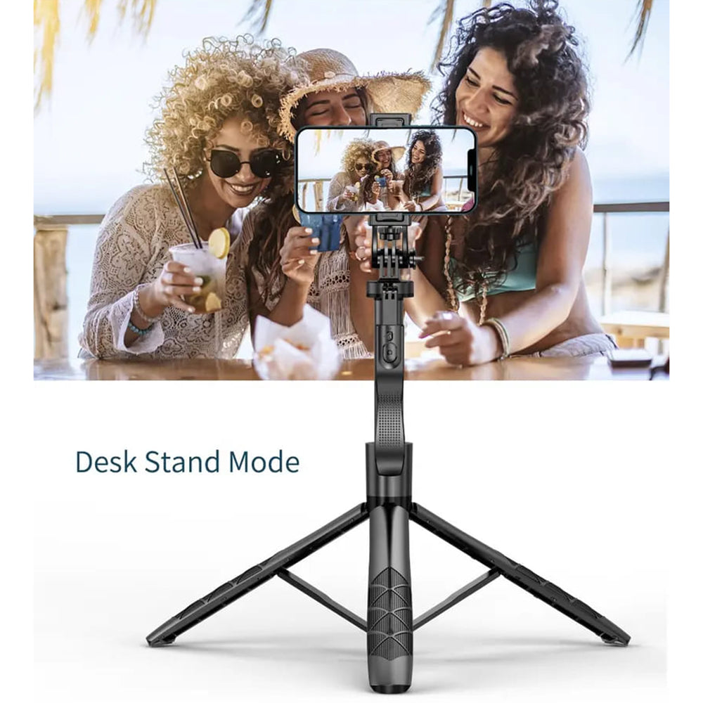 Techsuit - Selfie Stick (L16) - Stable Tripod Mount, 1/4 Screw Interface, Wireless Remote, Balance Steady Shot, 157cm - 