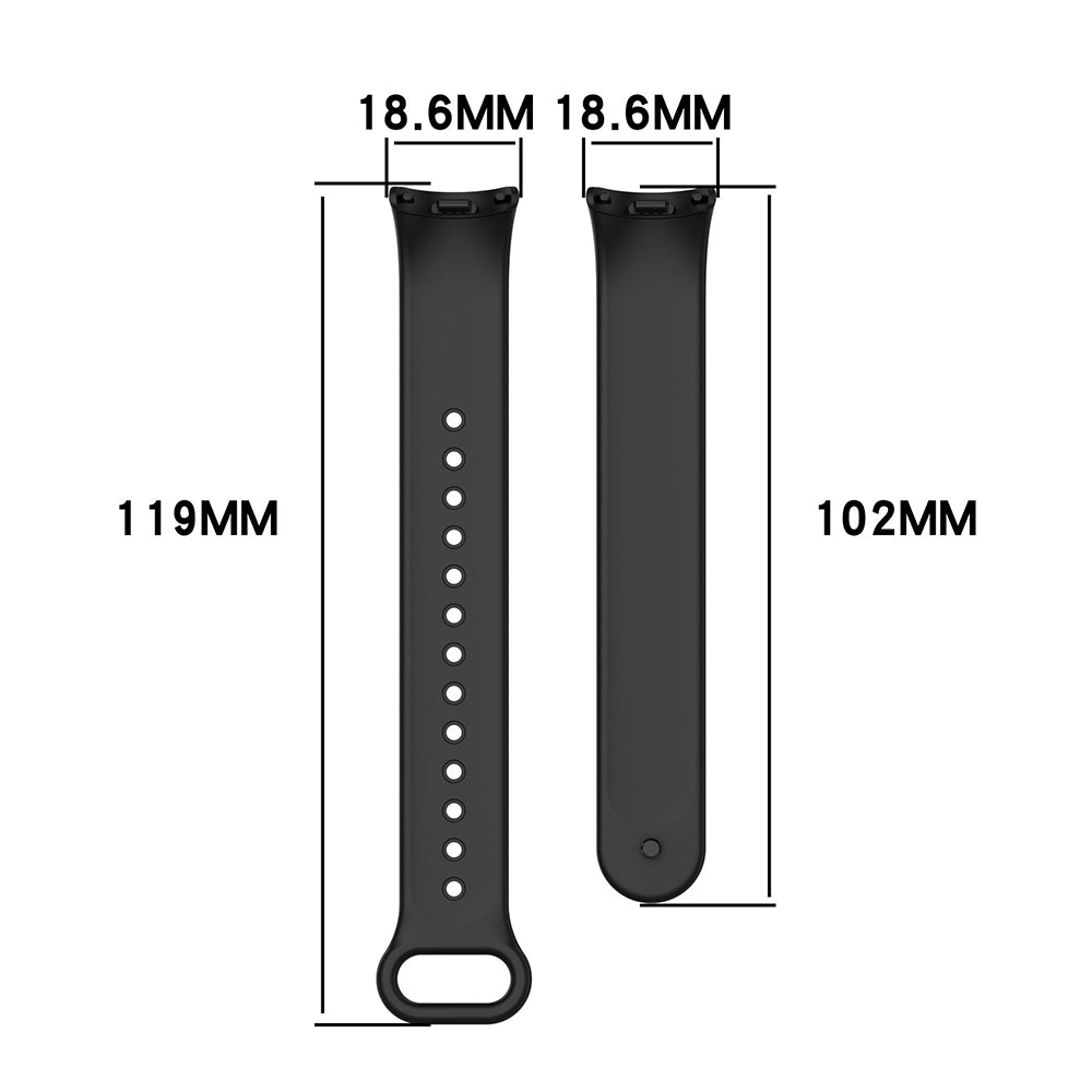 Techsuit - Watchband (W014) - Xiaomi Mi Band 8 / 8 NFC / 9 / 9 NFC / 10 - Black