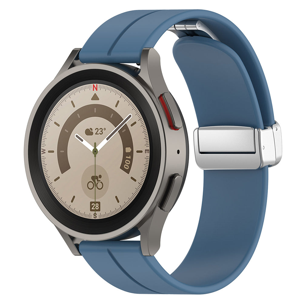 Techsuit - Watchband 20mm (W011) - Samsung Galaxy Watch 4/5/Active 2, Huawei Watch GT 3 (42mm)/GT 3 Pro (43mm) - Blue