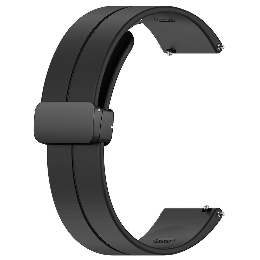 Techsuit - Watchband 18mm (W011) - Huawei Watch GT 4 (41mm)/W1/Honor Watch S1/Garmin Venu 2S/Vivoactive 4S - Black