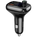 Baseus - FM Modulator and Car Charger S-13 (CCMT000101) - 2x USB, Type-C, Bluetooth MP3 Player, LED Display - Black