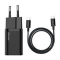 Baseus - Wall Charger Super Si (TZCCSUP-L01) - Type-C Cable Included, USB-C, PD25W, 3A, 1m - Black