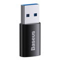 Adaptor Baseus OTG (ZJJQ000101), USB 3.1 la Type-C, Negru