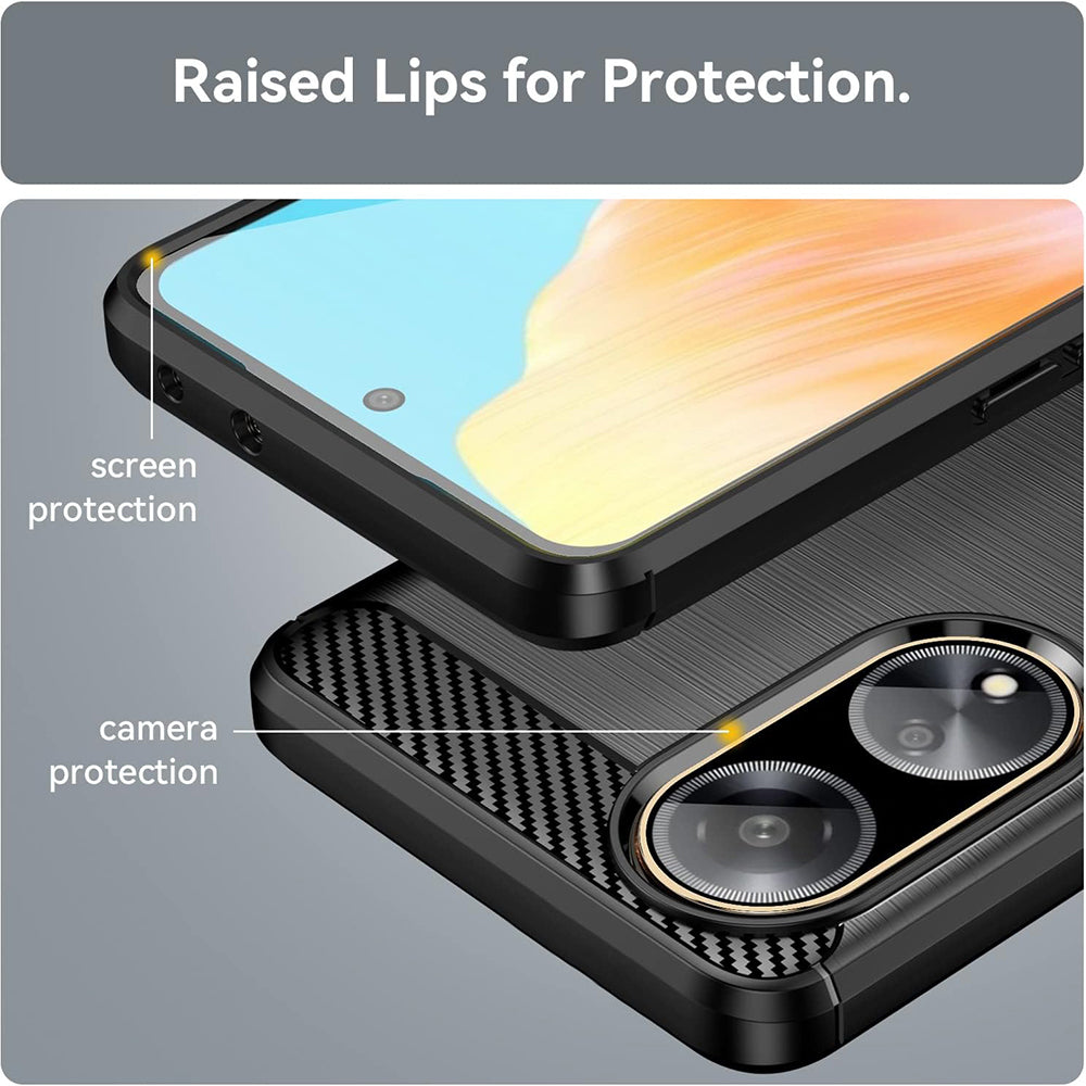 Techsuit - Carbon Silicone - Oppo A98 5G - Black