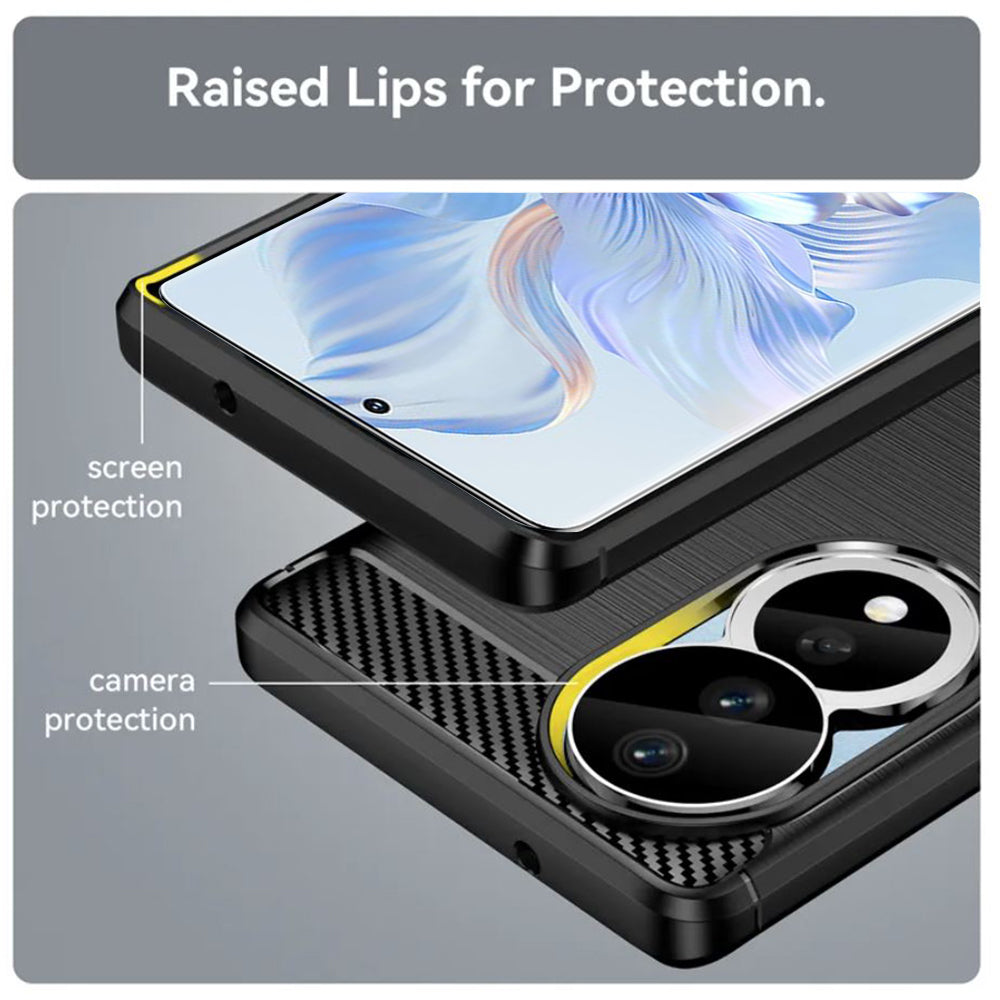 Techsuit - Carbon Silicone - Honor 90 / Honor 80 - Black