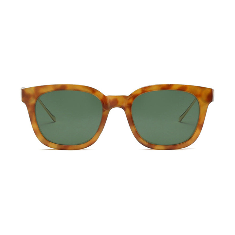 Techsuit - Sunglasses Polarised (2050) - for Women with UV Protection, Metal and PC - Green Leopard