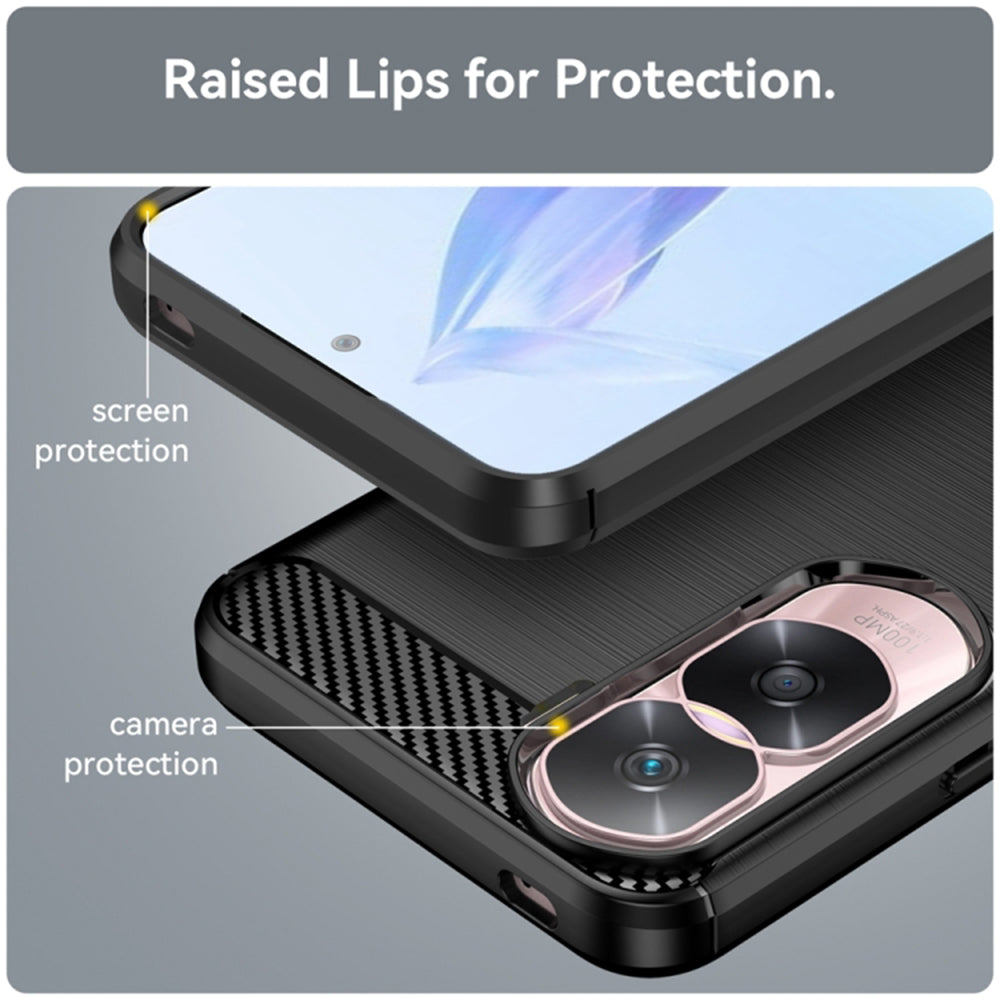 Techsuit - Carbon Silicone - Honor 90 Lite - Black