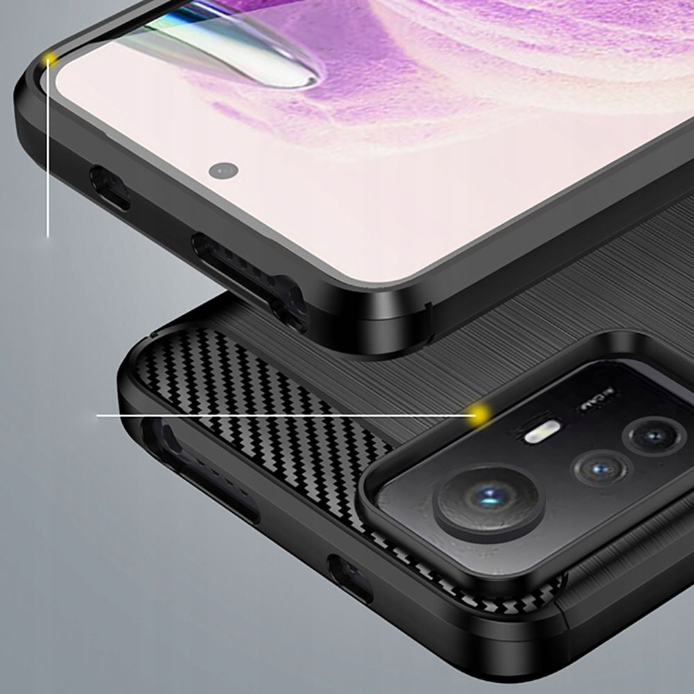 Techsuit - Carbon Silicone - Xiaomi Redmi Note 12S - Black