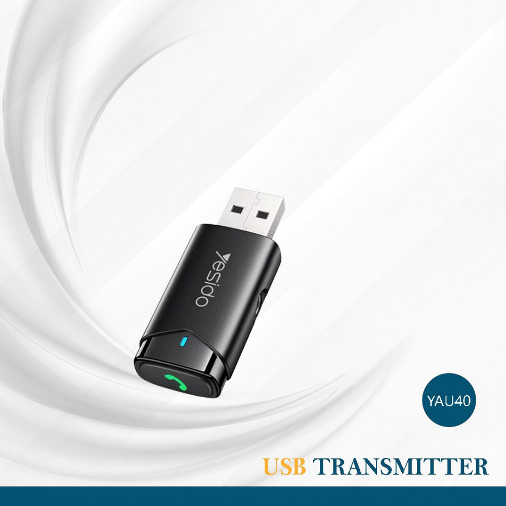 Yesido - Wireless Aux Car Receiver (YAU40) - Handsfree Call, HD Sound Quality - Black