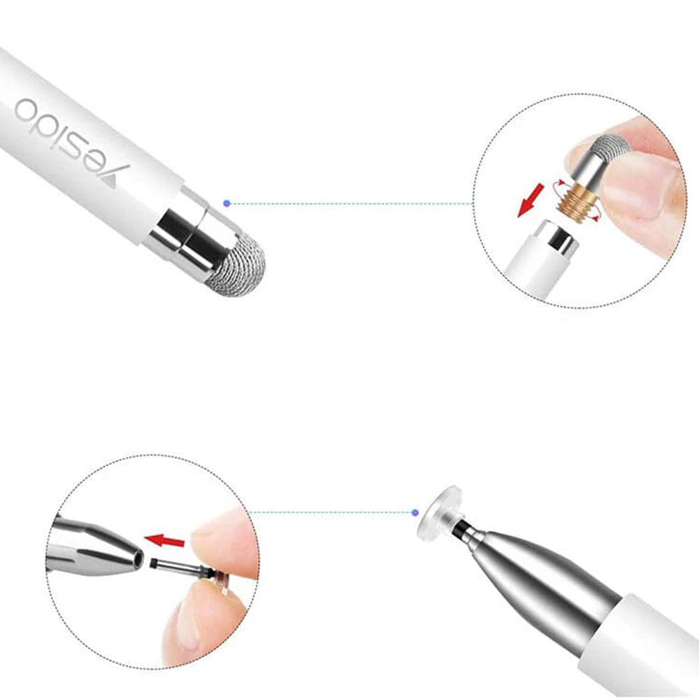 Stylus Yesido ST02, Pasiv, Capacitiv, Alb