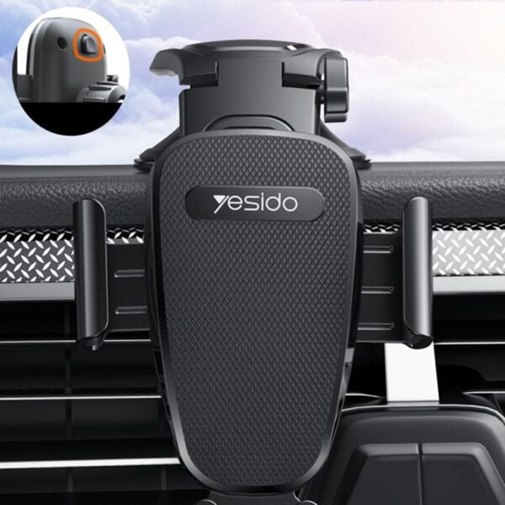 Yesido - Car Holder (C130) - Gravity Grip for Dashboard, Adjustable Suction Cup Holder - Black